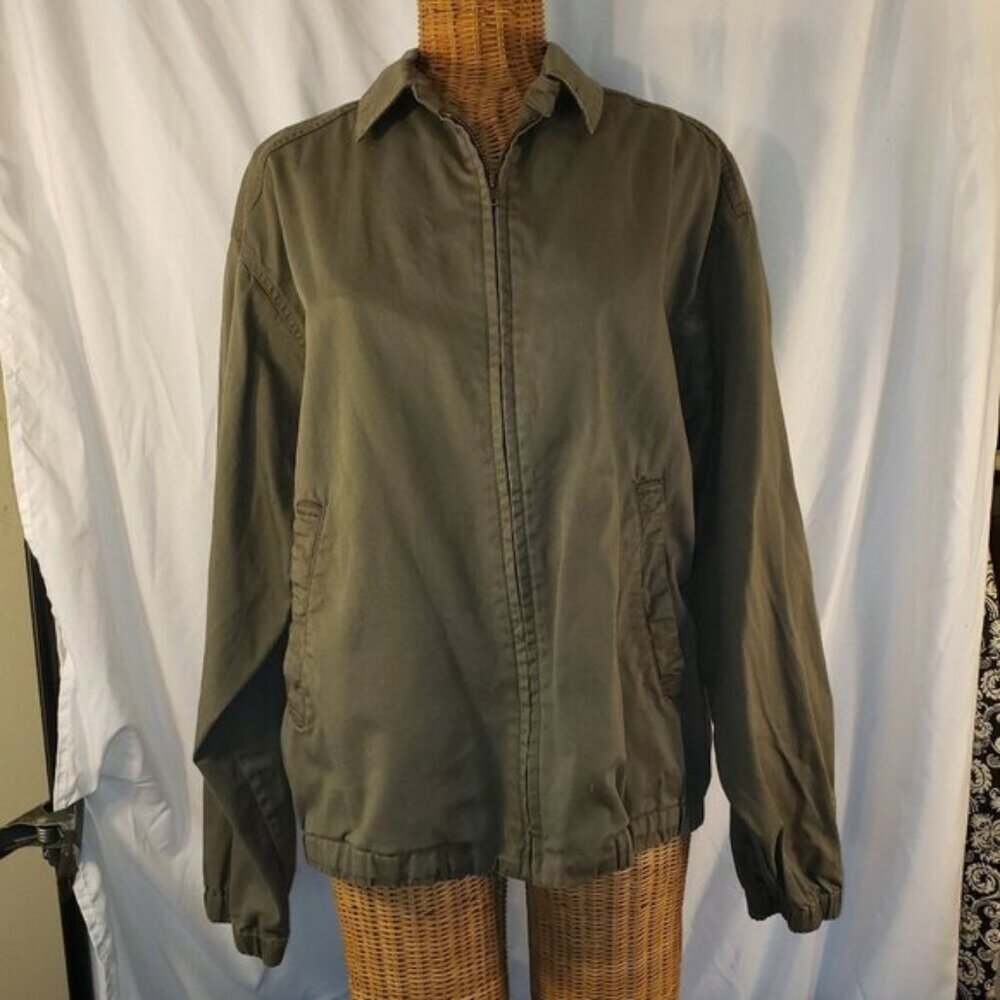 Eddie Bauer Men's M Green Casual Lightweight Bomber Jacket